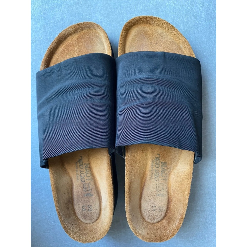Naot Sandals Alana Flip Flop Slide Shoes 39 L 8 Black Stretch Open Toe sku2